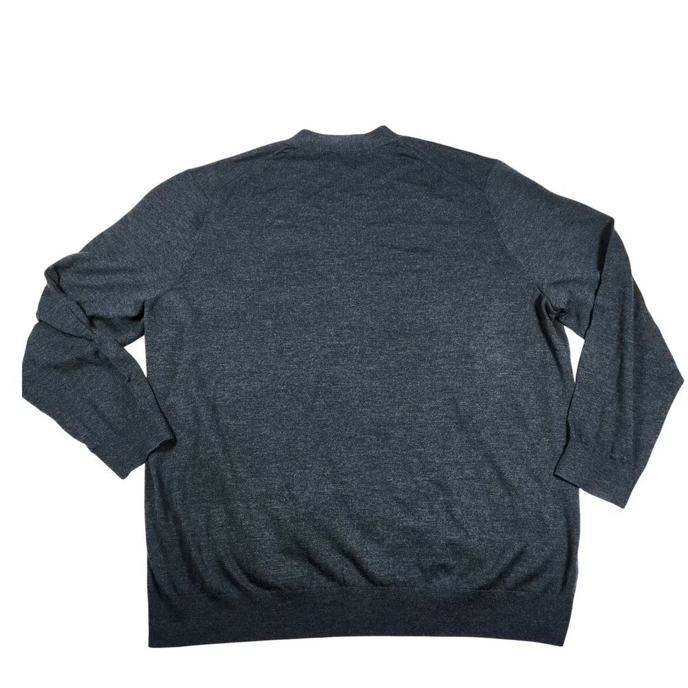Polo Ralph Lauren‎ Merino Wool Cardigan Sweater 4XLT Big and Tall Dark Gray NWOT